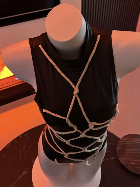 S2146 WITHOUT ME BODYSUIT Bộ đồ liền thân nữ phong cách đính dây táo bạo  Bralettehousevn