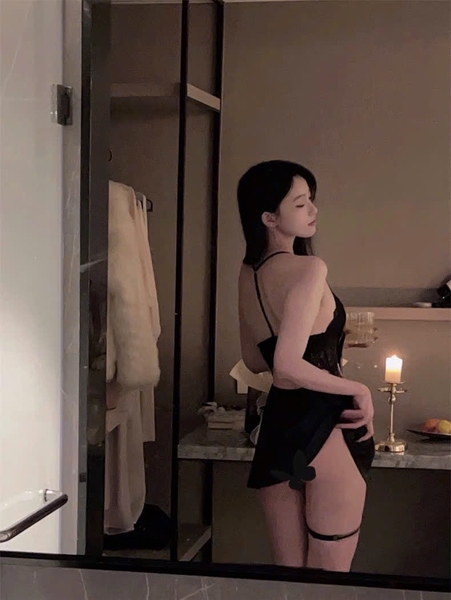 Đầm váy ngủ nữ satin Y back Lacy Dress phối ren cao cấp dây lưng siêu đẹp Bralettehousevn