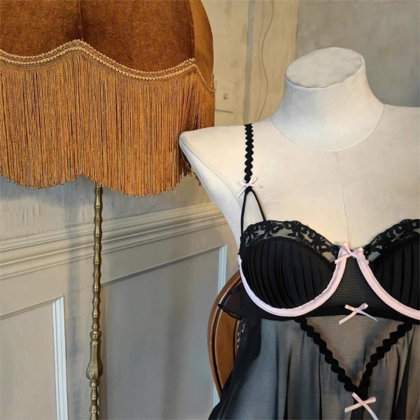 Đầm váy ngủ nữ gợi cảm Zelda Dress S2190 xuyên thấu cao cấp dáng xoè tiểu thư Bralettehousevn