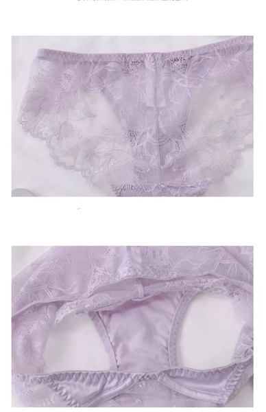 Bộ đồ lót Lavish Set S2382 cúp W siêu nâng không gọng thoải mái chất satin phối ren cao cấp Bralettehousevn