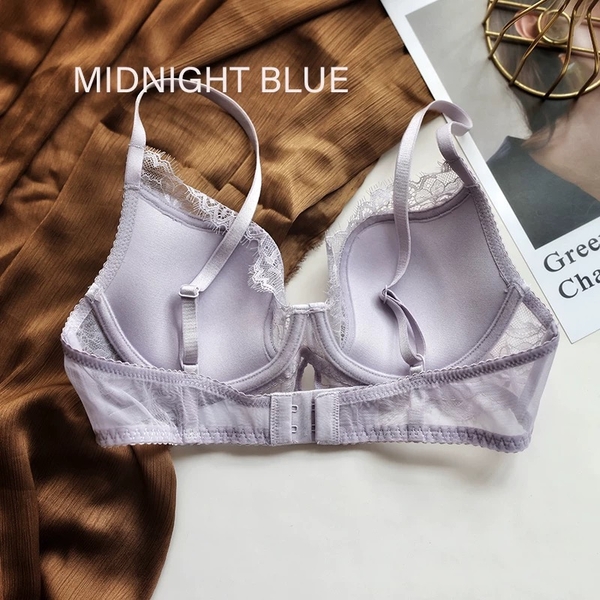 Bộ đồ lót Lavish Set S2382 cúp W siêu nâng không gọng thoải mái chất satin phối ren cao cấp Bralettehousevn