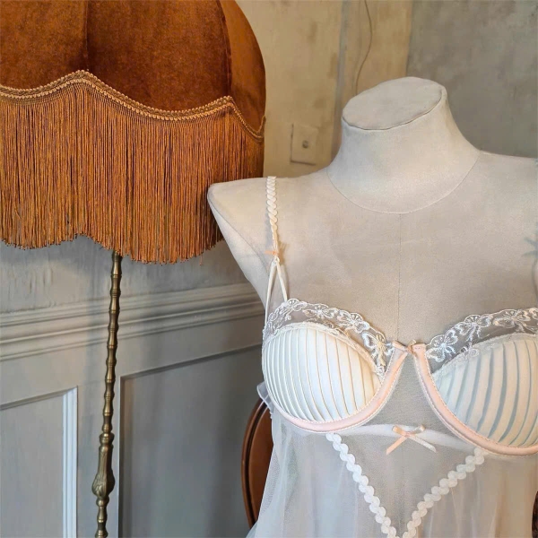 Đầm váy ngủ nữ gợi cảm Zelda Dress S2190 xuyên thấu cao cấp dáng xoè tiểu thư Bralettehousevn