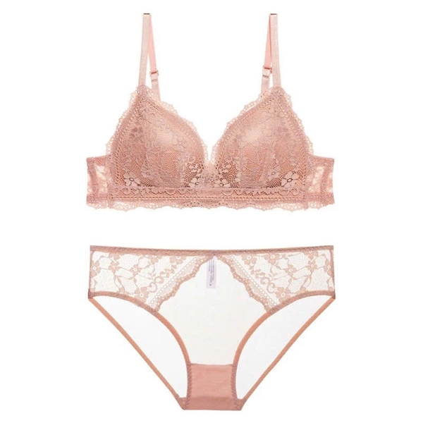 Set đồ lót không gọng có mút Yukiko Set S1100 tôn dáng push up thoải mái mềm mại phối ren Bralettehousevn