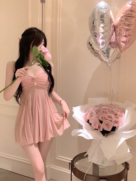 S1773 Kazui Dress Đầm váy ngủ nữ chất voan xuyên thấu xòe gợi cảm Braletteshousevn