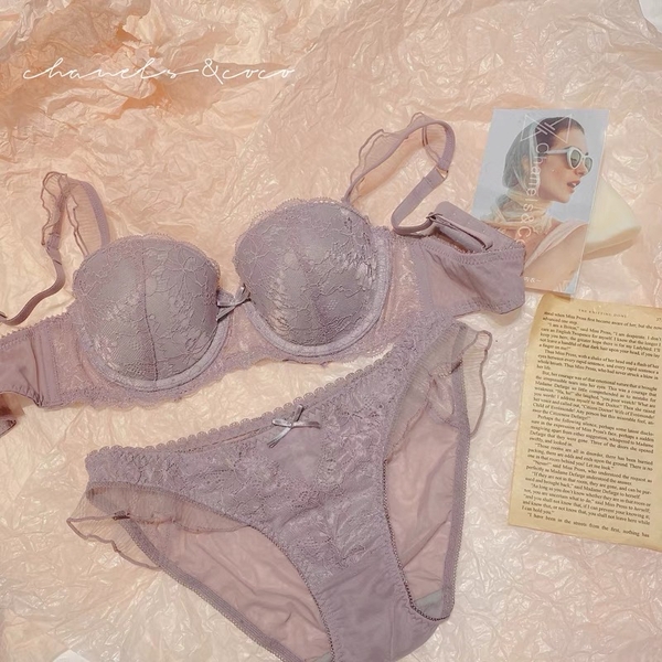 Set đồ lót ren có gọng có mút Honey moon Set S1023 Bralettehousevn