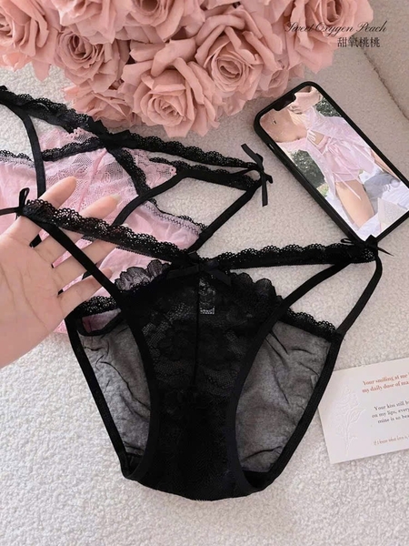 Quần lót tam giác phối ren Flip Panties Q2589 xuyên thấu co giãn mềm mại gợi cảm Bralettehousevn