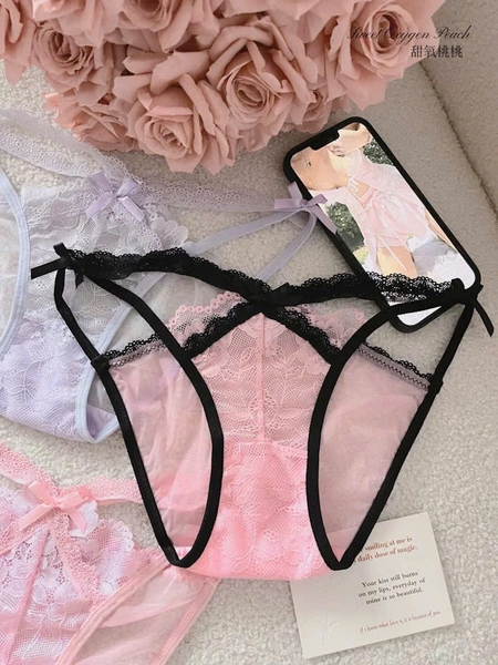 Quần lót tam giác phối ren Flip Panties Q2589 xuyên thấu co giãn mềm mại gợi cảm Bralettehousevn