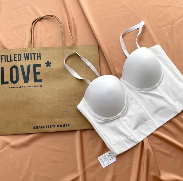 [ẢNH THẬT] ÁO CORSET CROPTOP NỮ CÓ GỌNG VÀ ĐỆM LÓT MÚT NÂNG NGỰC KÈM XƯƠNG ĐỊNH HÌNH MOODY CORSET S832 Braletteshousevn