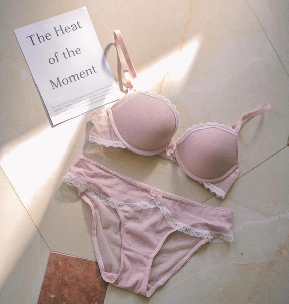 [ CÓ ẢNH THẬT KHÁCH FEEDBACK ] Set áo lót nâng ngực nữ Polka Dot Push Up Set S248 Bralettehousevn