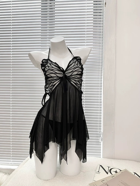 [𝐂𝐡𝐞 𝐭𝐞̂𝐧 - 🔥𝐭𝐨̂́𝐜] S1938 Letty Dress đầm váy ngủ dáng rũ xuyên thấu nữ cao cấp Bralettehousevn