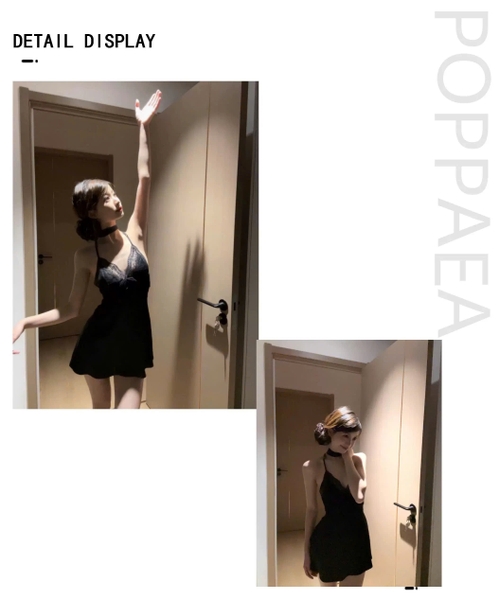 Đầm váy ngủ nữ satin Y back Lacy Dress phối ren cao cấp dây lưng siêu đẹp Bralettehousevn