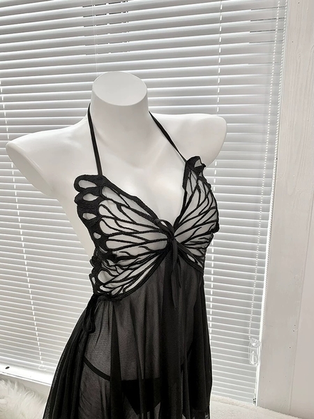 [𝐂𝐡𝐞 𝐭𝐞̂𝐧 - 🔥𝐭𝐨̂́𝐜] S1938 Letty Dress đầm váy ngủ dáng rũ xuyên thấu nữ cao cấp Bralettehousevn