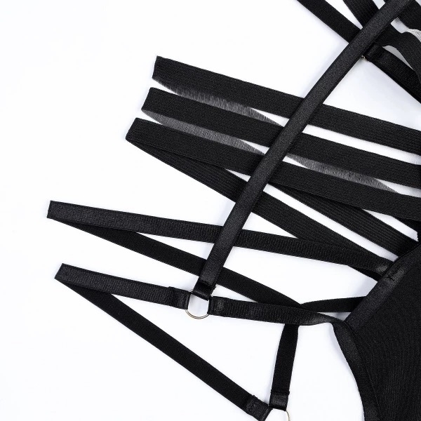 Bộ đồ liền thân dây Nicky Bodysuit S2459 phối xích táo bạo gợi cảm độc đáo Bralettehousevn