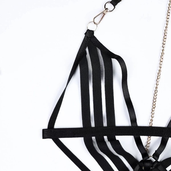 Bộ đồ liền thân dây Nicky Bodysuit S2459 phối xích táo bạo gợi cảm độc đáo Bralettehousevn