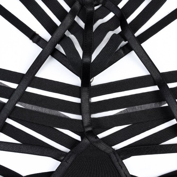 Bộ đồ liền thân dây Nicky Bodysuit S2459 phối xích táo bạo gợi cảm độc đáo Bralettehousevn