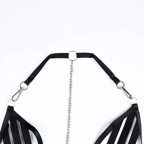 Bộ đồ liền thân dây Nicky Bodysuit S2459 phối xích táo bạo gợi cảm độc đáo Bralettehousevn