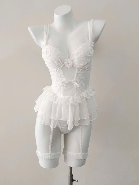 Váy ngủ nữ Bexa Dress gợi cảm kèm đai tầng hoa ren nổi siêu tôn dáng tiểu thư gợi cảm Bralettehousevn