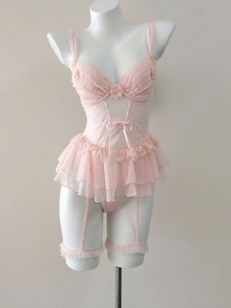 Váy ngủ nữ Bexa Dress gợi cảm kèm đai tầng hoa ren nổi siêu tôn dáng tiểu thư gợi cảm Bralettehousevn