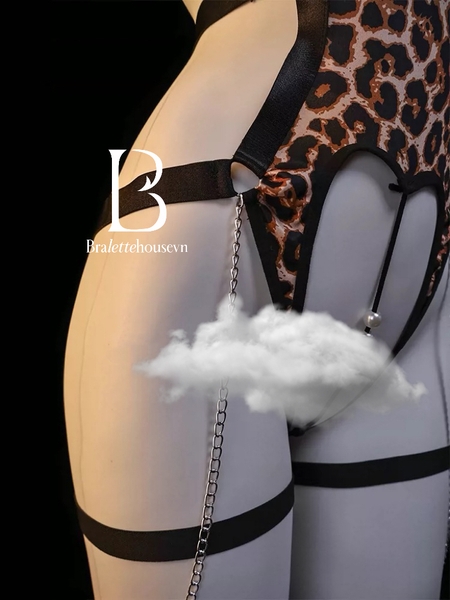 Bộ đồ gợi cảm bodysuit phối ngọc Dalmati Set Bralettehousevn