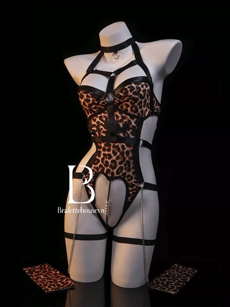 Bộ đồ gợi cảm bodysuit phối ngọc Dalmati Set Bralettehousevn