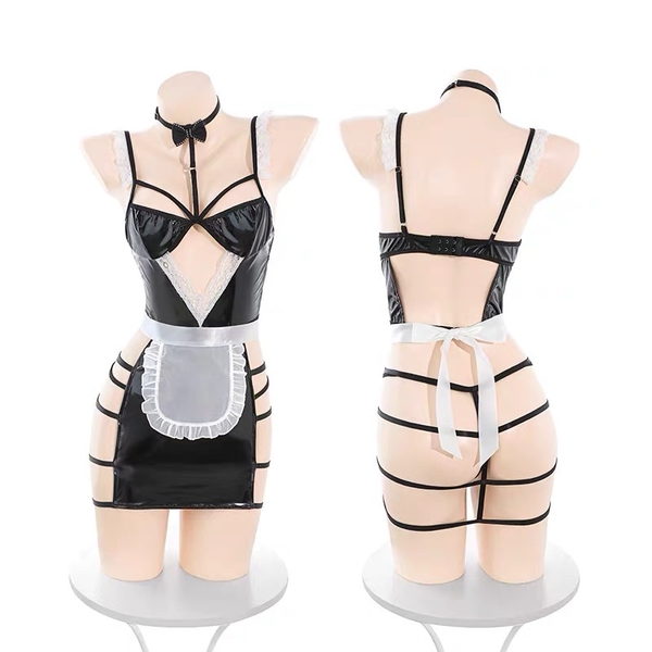 (Kèm phụ kiện) Váy đầm Let Me Set S2206 da bóng cut out gợi cảm táo bạo  Bralettehousevn