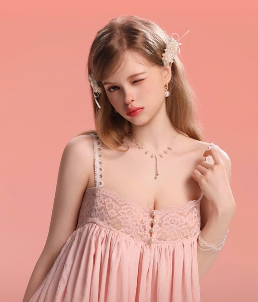 Bộ đồ nữ chất xô Modern Set áo 2 dây kèm quần short phối bản ren gợi cảm nữ tính Bralettehousevn