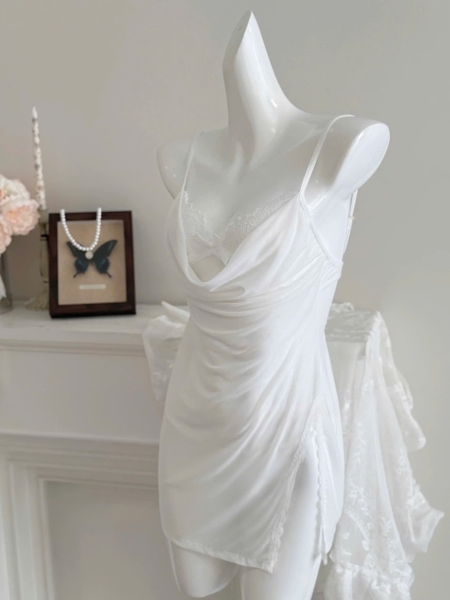 Đầm váy ngủ Aria Dress xuyên thấu phối ren gợi cảm sang trọng quyến rũ cổ đổ xẻ tà Bralettehousevn