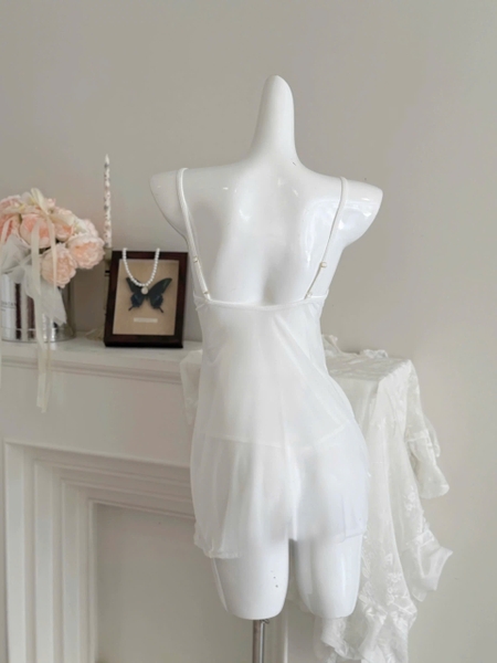 Đầm váy ngủ Aria Dress xuyên thấu phối ren gợi cảm sang trọng quyến rũ cổ đổ xẻ tà Bralettehousevn