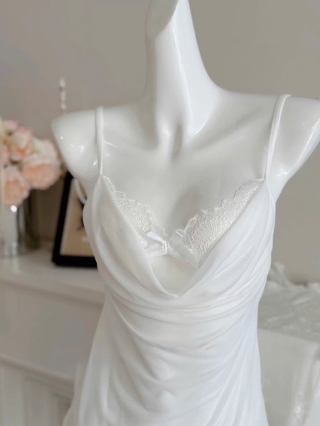 Đầm váy ngủ Aria Dress xuyên thấu phối ren gợi cảm sang trọng quyến rũ cổ đổ xẻ tà Bralettehousevn