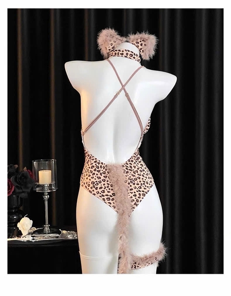 Bộ đồ cosplay da beo Lampart Bodysuit S2759 kèm phụ kiện Bralettehousevn