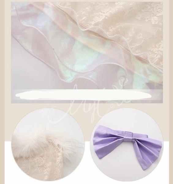 Bộ đồ cosplay Mèo phong cách Trung Hoa truyền thống Hairy Set S2576 gợi cảm xuyên thấu Bralettehousevn