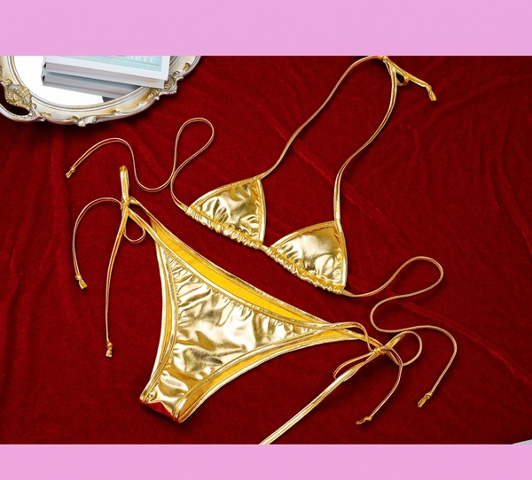 Bộ đồ lót 02 mảnh ánh kim Wow Set S2531 lấp lánh dây cột gợi cảm Bralettehousevn