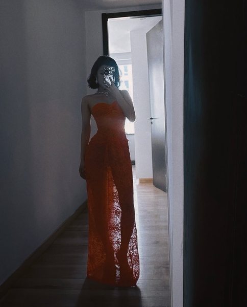 Đầm váy ren nữ Oran Dress S2530 xuyên thấu hot hit nhất mùa hè cúp ngang dáng dài siêu tôn dáng gợi cảm Bralettehousevn