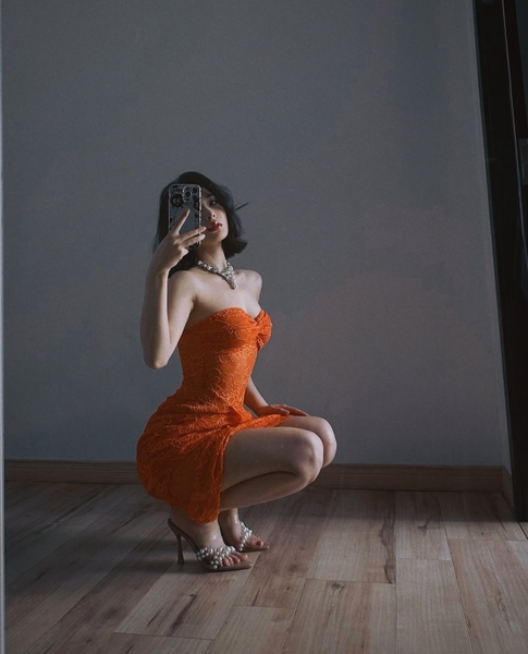 Đầm váy ren nữ Oran Dress S2530 xuyên thấu hot hit nhất mùa hè cúp ngang dáng dài siêu tôn dáng gợi cảm Bralettehousevn