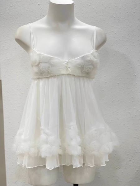 Đầm váy ngủ nữ Amireux Dress S1627 đính hoa nổi 3D gợi cảm cao cấp dáng xoè Bralettehousevn