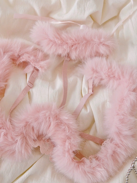 Bộ đồ lót cut out táo bạo đính lông Purpur Set S2683 (không kèm dán ti) gợi cảm limited valentines Bralettehousevn