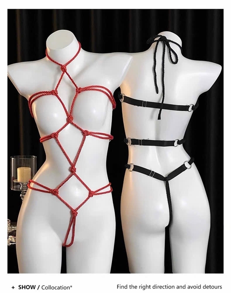Bộ đồ dây thừng cột sẵn táo bạo gợi cảm Ropebound Bodysuit S2673 Bralettehousevn