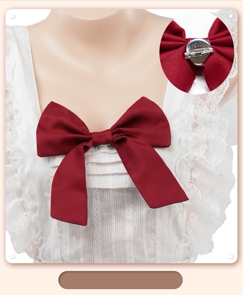 [KÈM PHỤ KIỆN] Apron Maid Set S2399 đồ hầu gái đính nơ đỏ đáng yêu gợi cảm quyến rũ Bralettehousevn