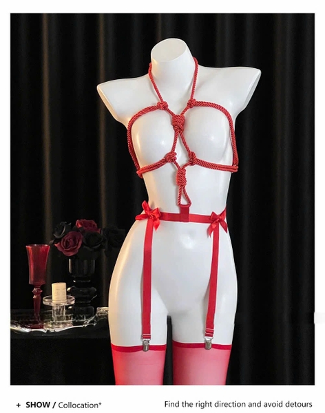 Ribbon-bound Bodysuit Dây Thừng Đính Nơ Gợi Cảm | Bralettehousevn