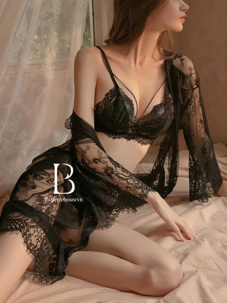 Bộ đồ lót nữ Miha Set S2205 Không gọng không mút ren sang trọng gợi cảm Bralettehousevn