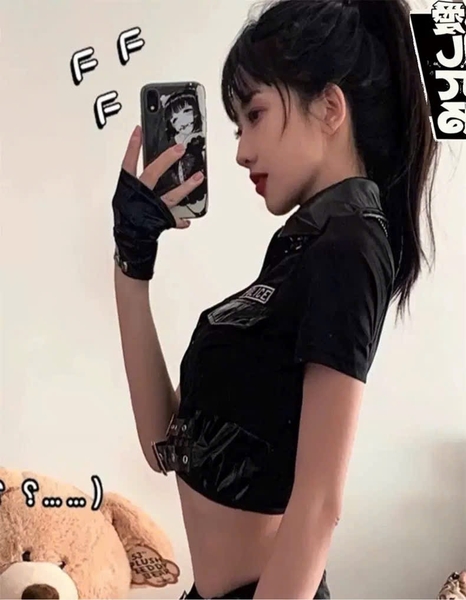 (Kèm vớ) Bộ đồ cosplay cảnh sát Justice Police Set S2532 gợi cảm tôn dáng chân váy ôm sát Bralettehousevn