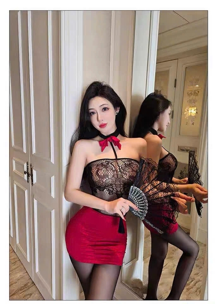 [HOISERY] Tất/vớ body nữ Sera Bodystock PK2626 kèm nơ phối màu quyến rũ tôn dáng Bralettehousevn