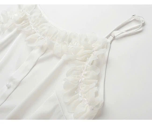 Set đồ ngủ 2 dây satin Anisa Set S2410 phối hoa nổi kèm quần short tiểu thư sang chảnh Bralettehousevn