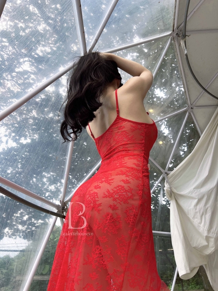 (Kèm quần) Đầm ngủ nữ full ren Mate Dress S2347 gợi cảm forn dài suông đuôi cá gợi cảm quyến rũ Bralettehousevn