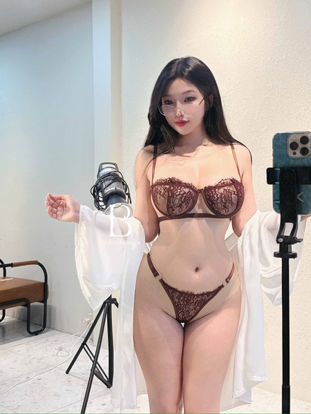 Bộ đồ lót nữ có gọng không mút Salted Lemon Set S1689 gợi cảm quyến rũ xuyên thấu