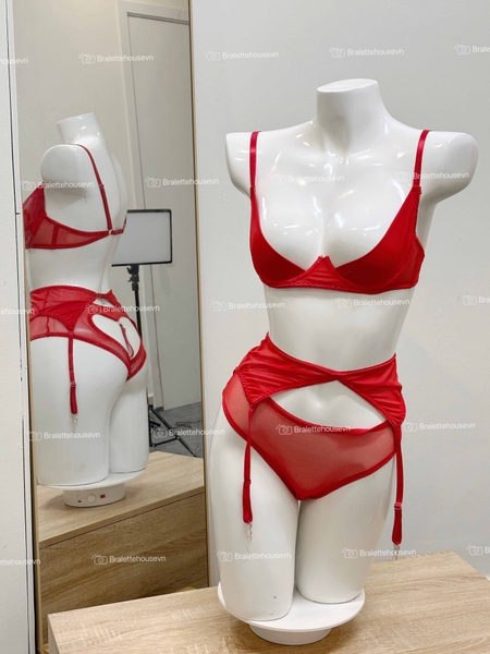 (Tặng đai eo) 𝐒𝟐𝟎𝟕𝟑 𝐖𝐈𝐋𝐋𝐈𝐒 𝐒𝐄𝐓 Bộ đồ lót có gọng half cup HÀNG CAO CẤP siêu gợi cảm cho nữ Bralettehousevn