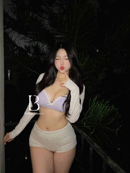 Bộ đồ lót nữ thun gân Sweet Candy Set S2216 không gọng có mút thoải mái tôn dáng Bralettehousevn