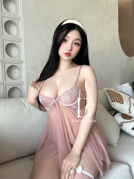 Váy ngủ voan nữ Nana Dress S1155 cài trước quyến rũ tôn dáng gợi cảm Bralettehousevn