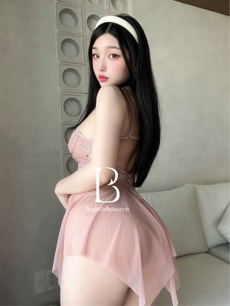 Váy ngủ voan nữ Nana Dress S1155 cài trước quyến rũ tôn dáng gợi cảm Bralettehousevn