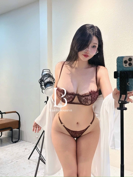 Bộ đồ lót nữ có gọng không mút Salted Lemon Set S1689 gợi cảm quyến rũ xuyên thấu